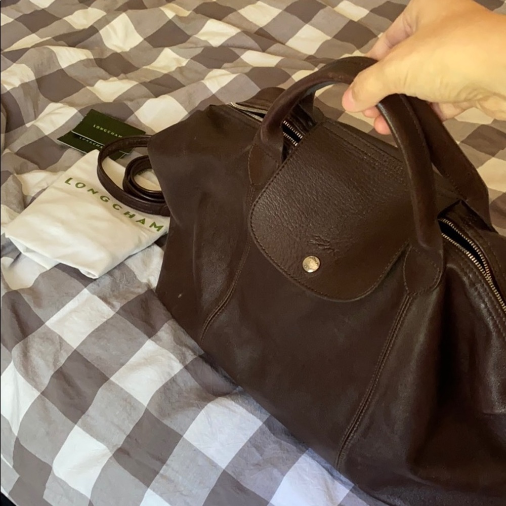 Longchamp large leader le pliage cuir tote - Picture 5 of 8